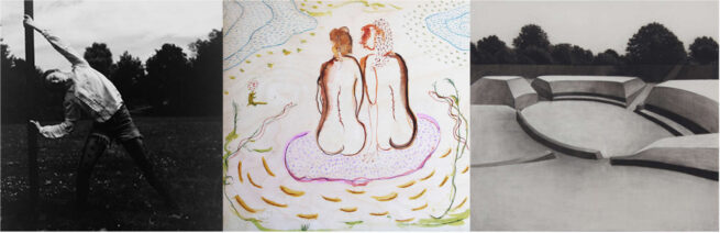 works by Boris Windmeijer, Untitled, Natasha Papika, When They Picked the Apple, and Sonata Riepšaitė, Distant Proximity