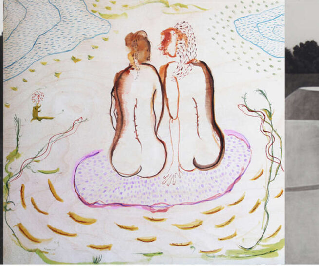 works by Boris Windmeijer, Untitled, Natasha Papika, When They Picked the Apple, and Sonata Riepšaitė, Distant Proximity