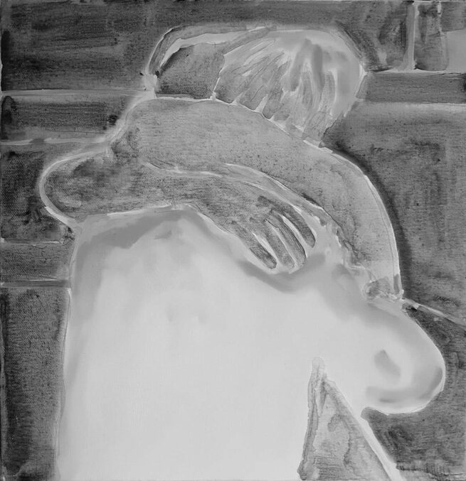 painting with people hugging