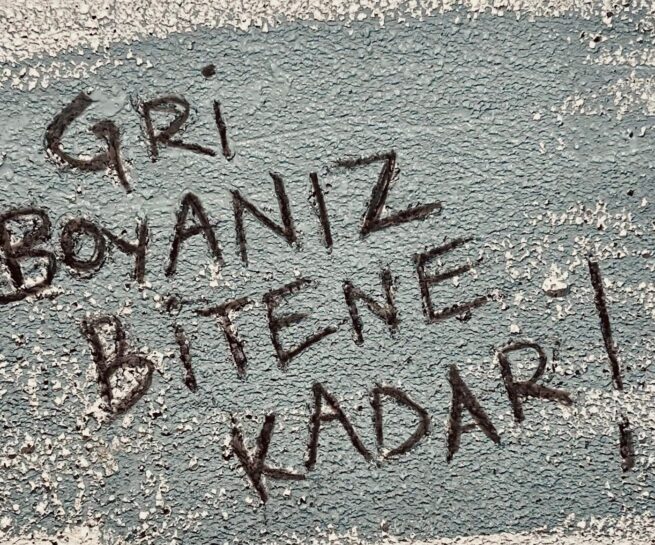 "Until Your Grey Paint Runs Out", - Gri Boyaniz bitene Kadar