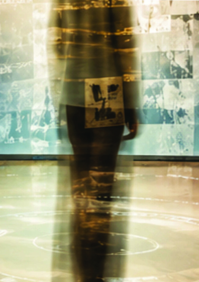 abstract figure with double exposure