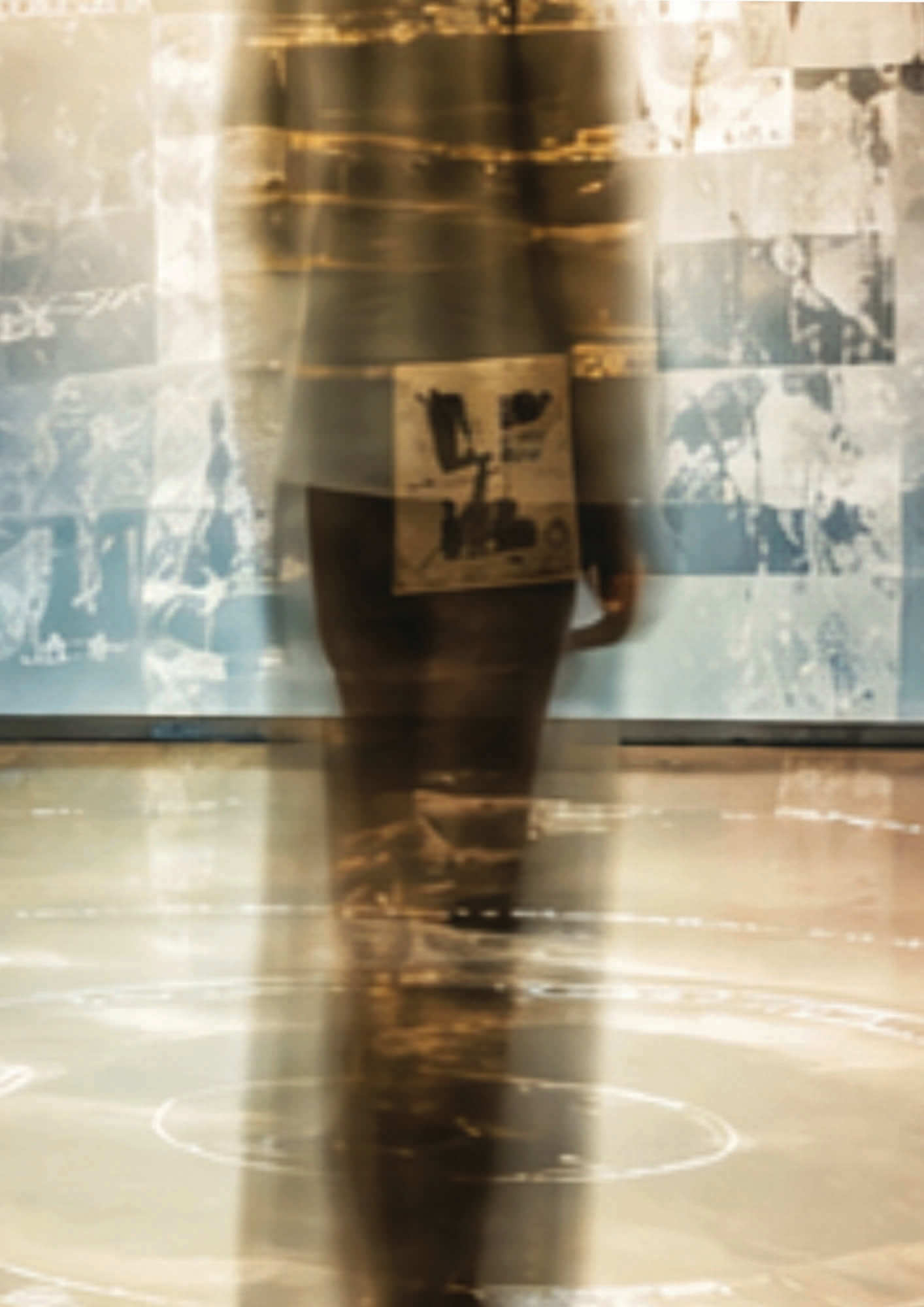 abstract figure with double exposure