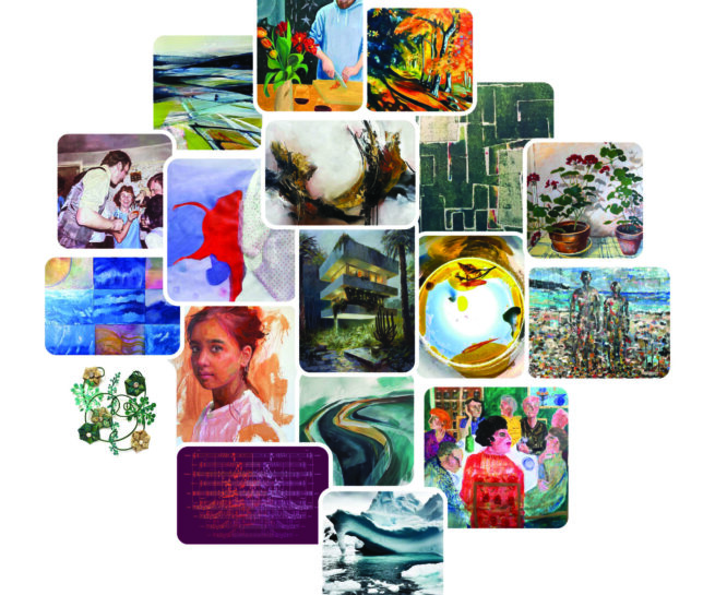 collage of different paintings