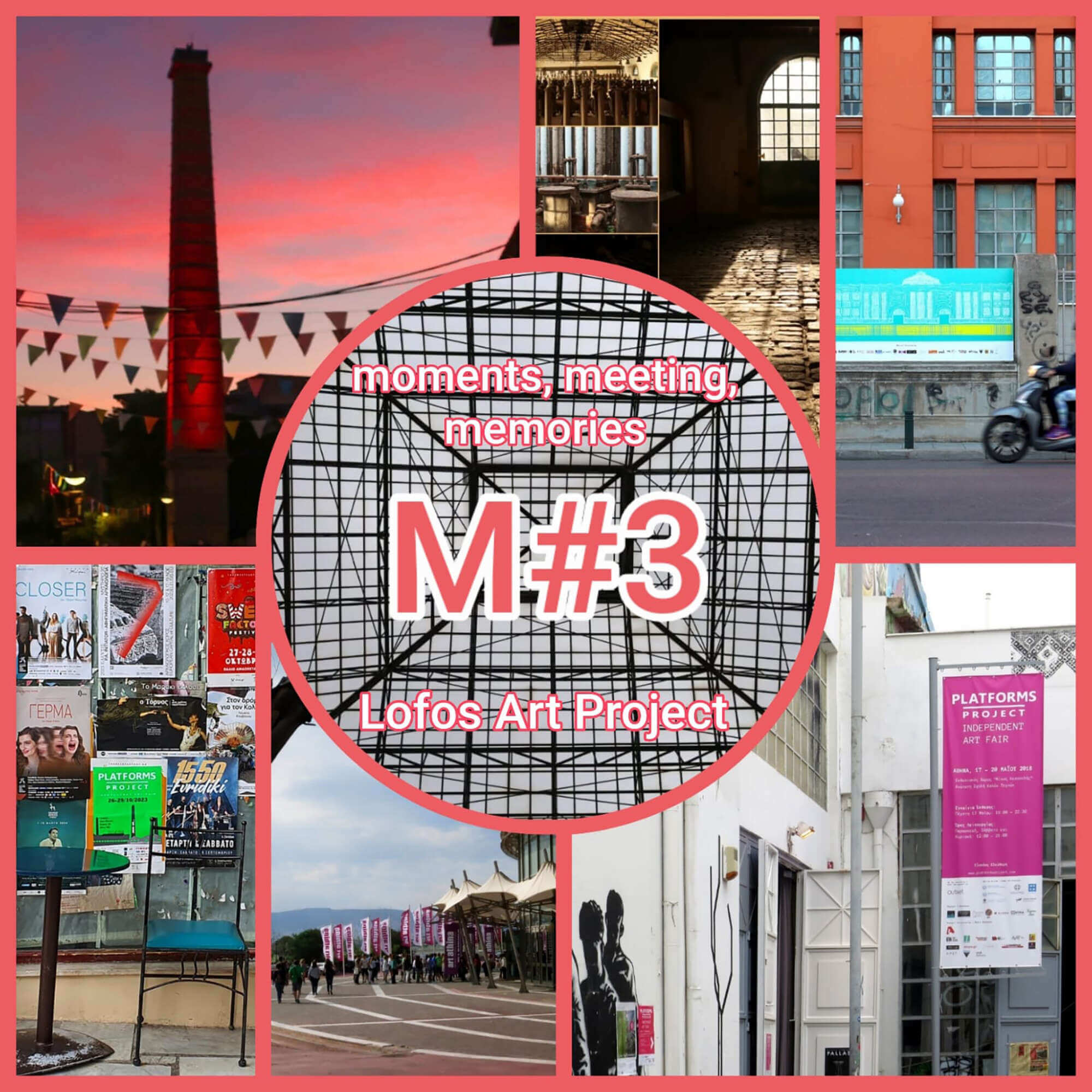 collage of images of previous platforms project exhibition spaces